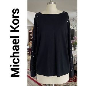 Michael Kors basic pull over knit top NWT Large
